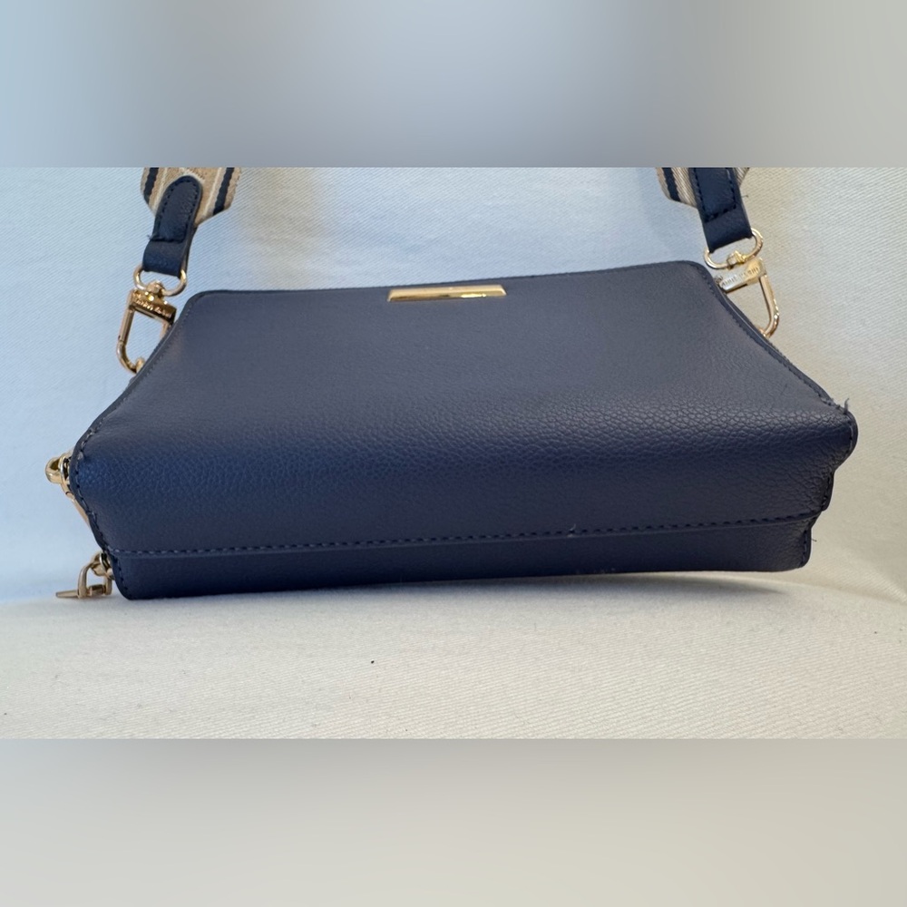 Anne Klein Dark Blue and Beige Crossbody Bag - Picture 5 of 12
